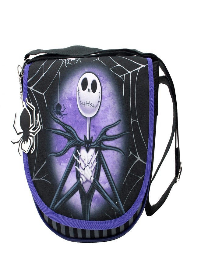 Tirrito The Nightmare Before Christmas NBX Jack & Sally Black and Purple Shoulder Saddle Bag, Black - Image 1